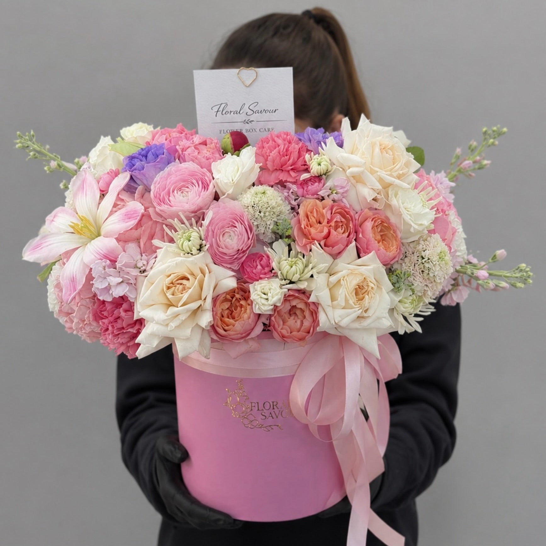 Luxury flower box with premium roses in Orlando by Floral Savour