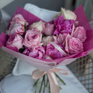 Duo Bouquet of Peonies&Roses Ohara Mix