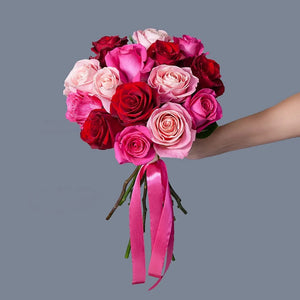 Dozen Roses Red-Pink Mix