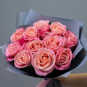 Dozen Classic Pink Roses