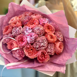 2 Dozen Pink Garden Roses Mix 2