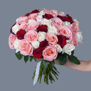 50 Roses Red-Pink Mix