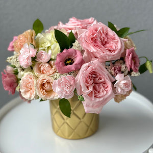 “Pink Elegance” Flower Vase