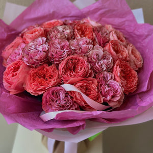 2 Dozen Pink Garden Roses Mix 2