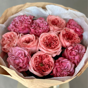 Dozen Pink Garden Roses Mix 2