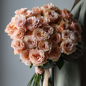 2 Dozen Peach Garden Roses