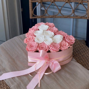 Everlasting Heart-Shaped Roses Box