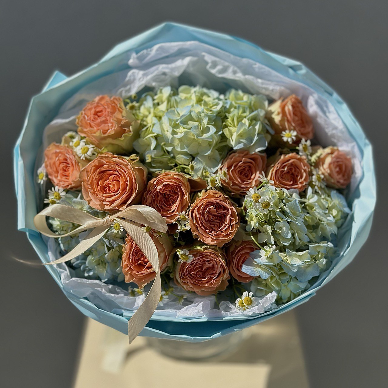 Duo Bouquet of Roses Kahala&Hydrangea