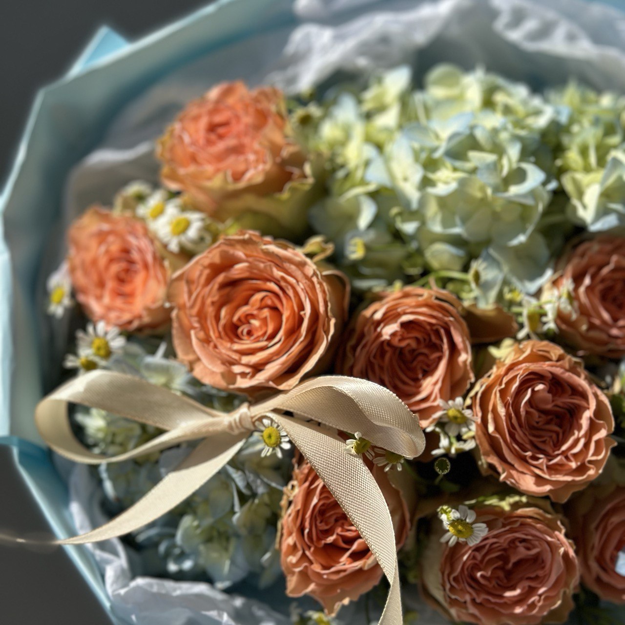 Duo Bouquet of Roses Kahala&Hydrangea