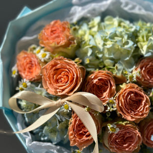 Duo Bouquet of Roses Kahala&Hydrangea