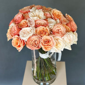 50 Garden Roses Nude Mix