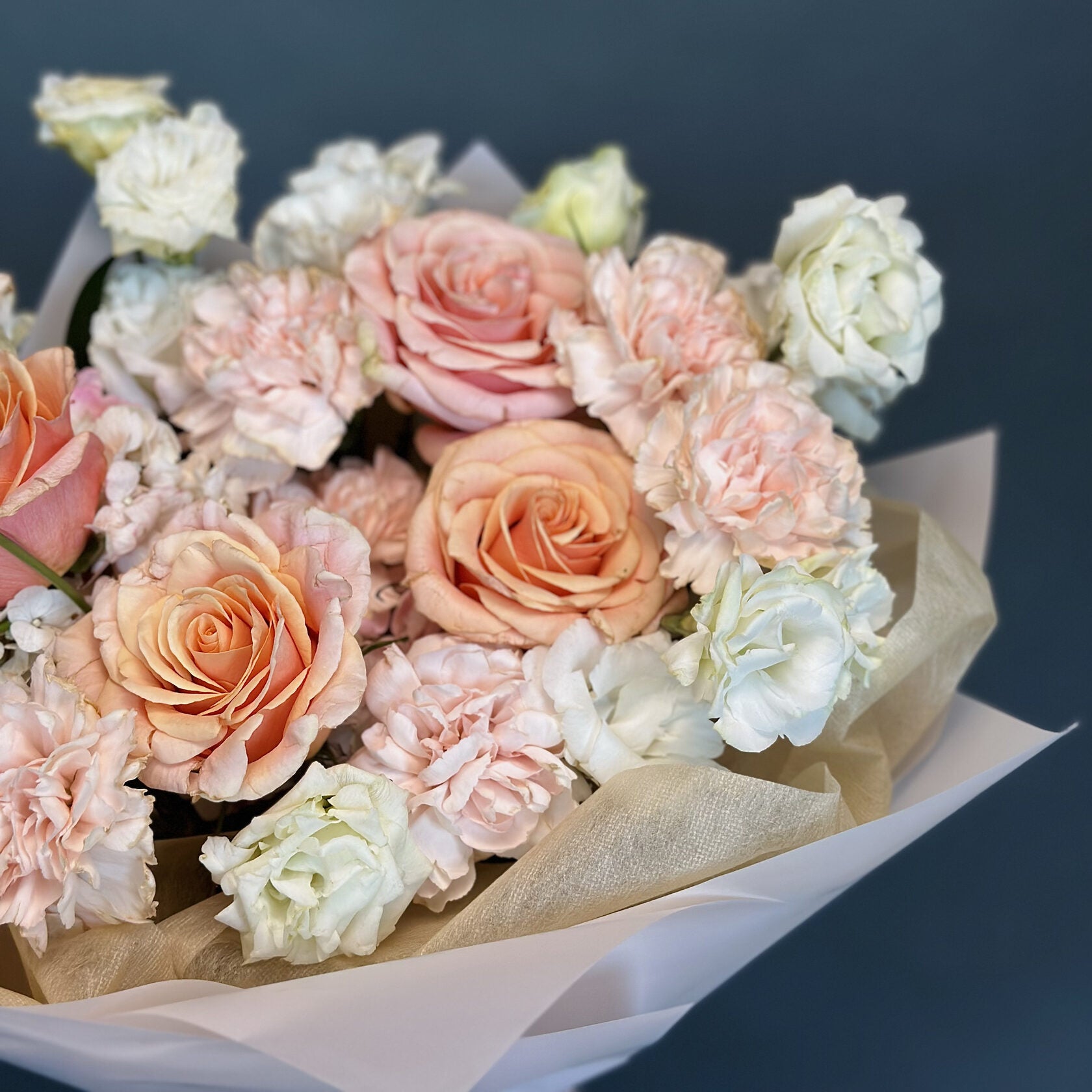 “Peach Sorbet” Mix Bouquet