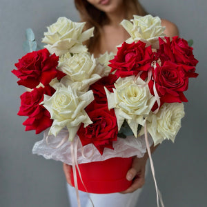 Hat Box of French Roses