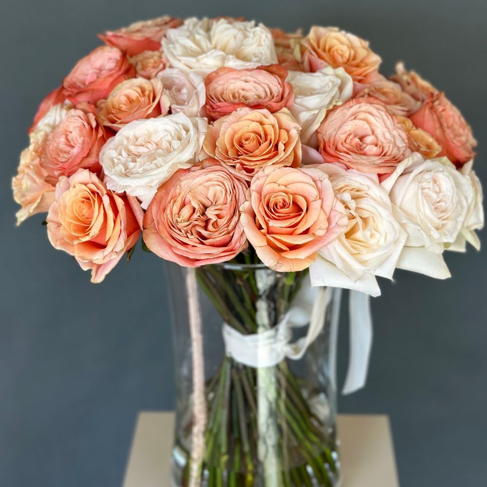 50 Garden Roses Nude Mix
