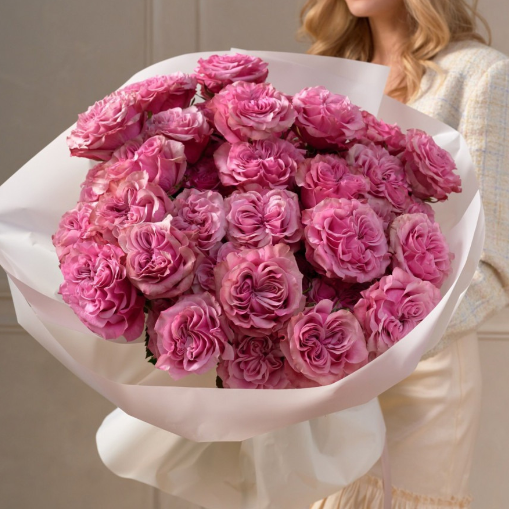 2 Dozen Garden Roses Country Blues
