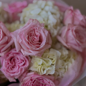 Duo Bouquet of Roses Pink Ohara&Hydrangea