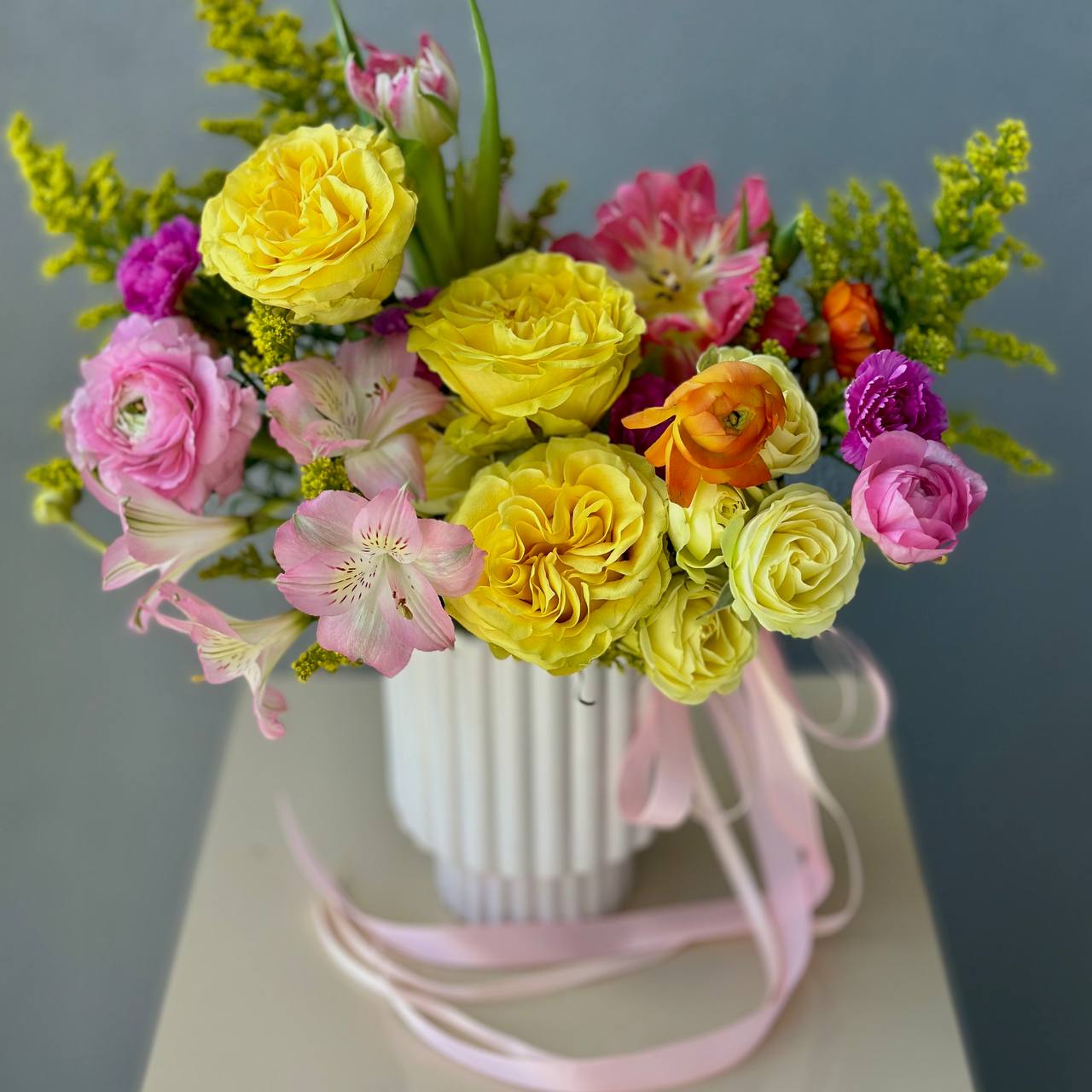 “Blooming Mélange” Flower Vase
