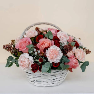 "Red Fall” Flower Basket