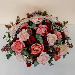 "Red Fall” Flower Basket