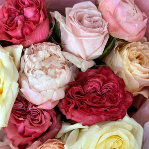 Duo Bouquet of Peonies&Garden Roses Mix