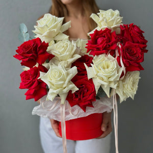 Hat Box of French Roses