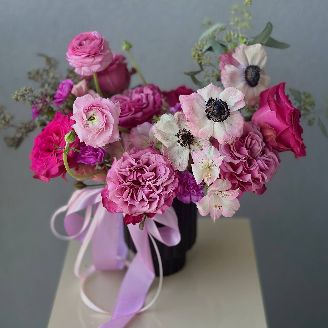 “Maroon Infusion” Flower Vase