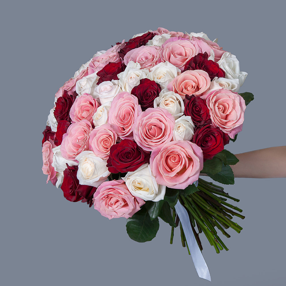 50 Roses Red-Pink Mix