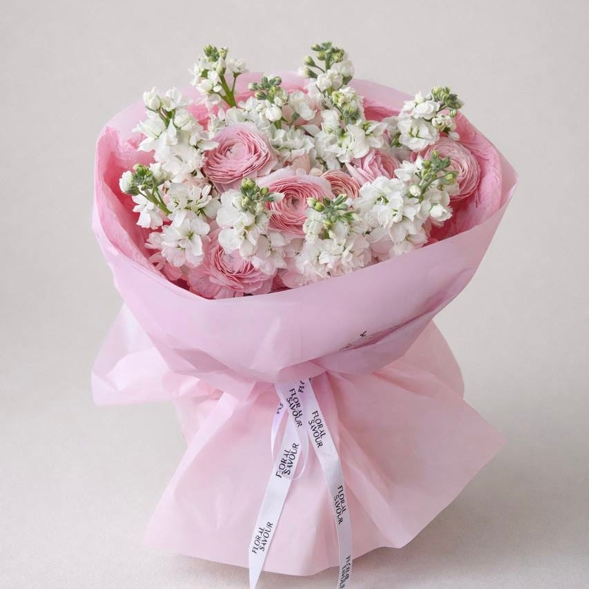 Duo Bouquet of Ranunculus&Stock
