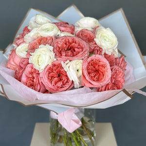 Duo Bouquet of Roses&Ranunculus