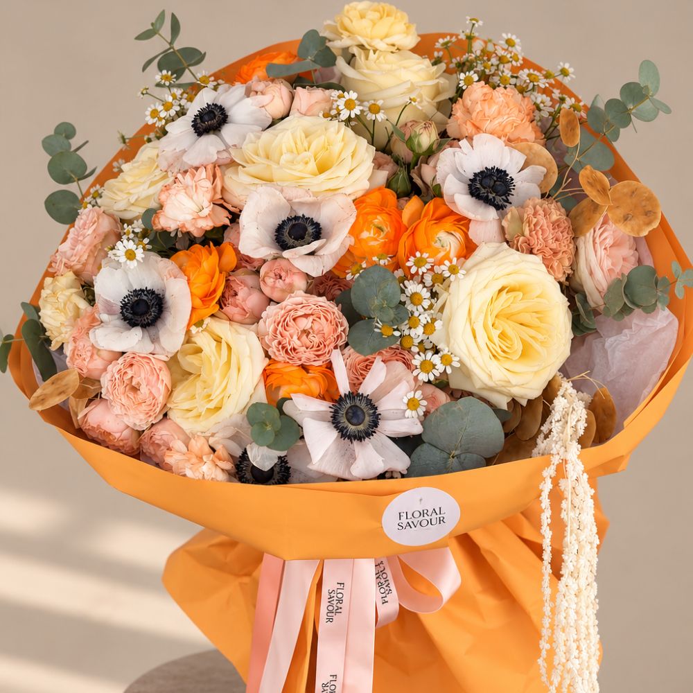 Golden Hour Bouquet — close-up of blooms