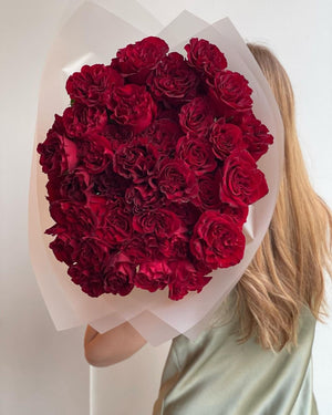 2 Dozen Red Garden Roses
