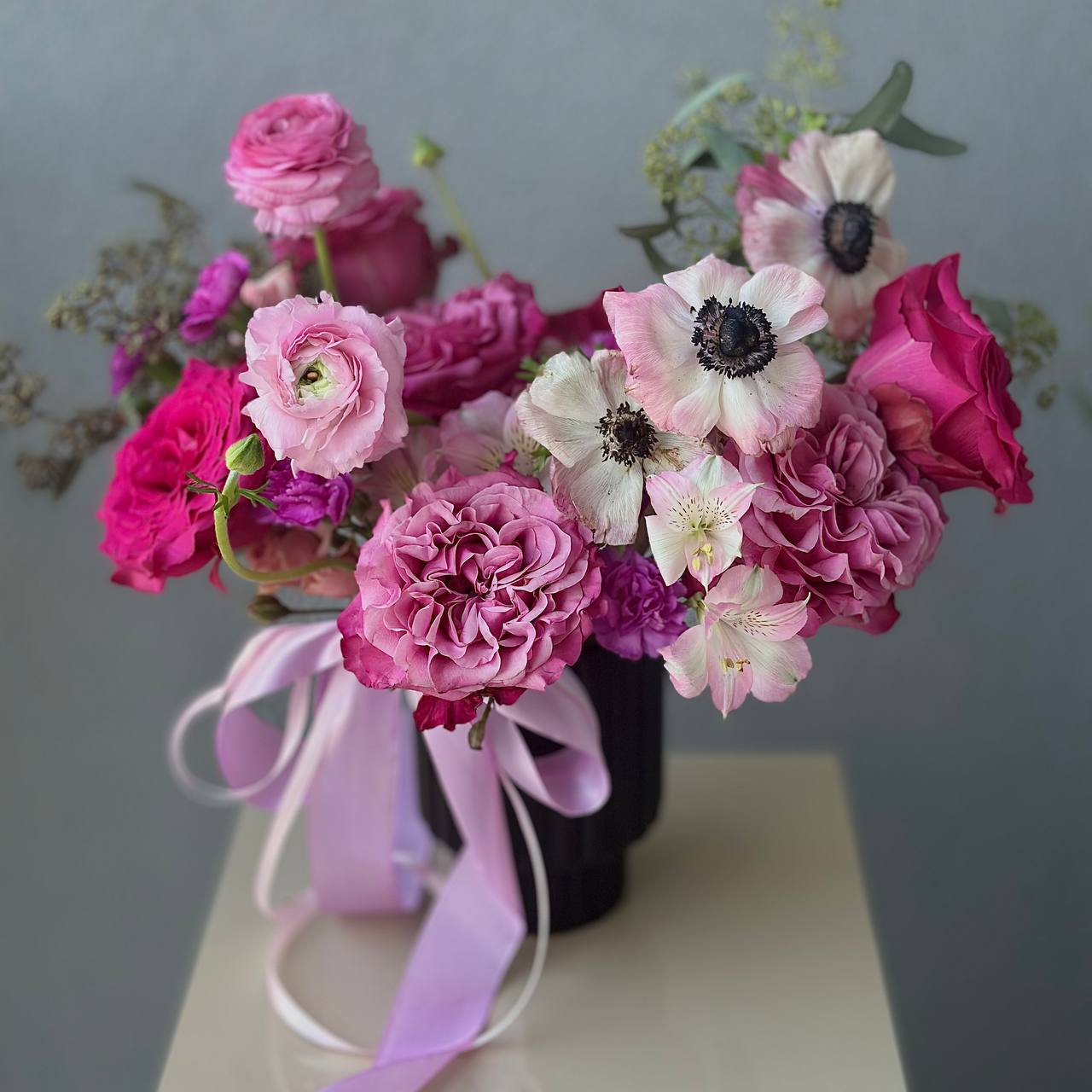 “Maroon Infusion” Flower Vase