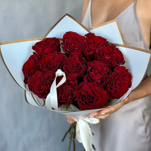 Dozen Red Garden Roses