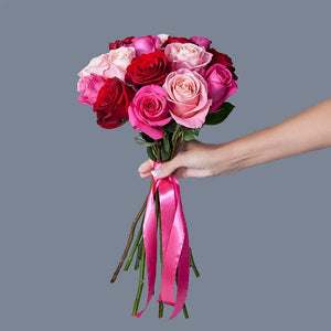 Dozen Roses Red-Pink Mix