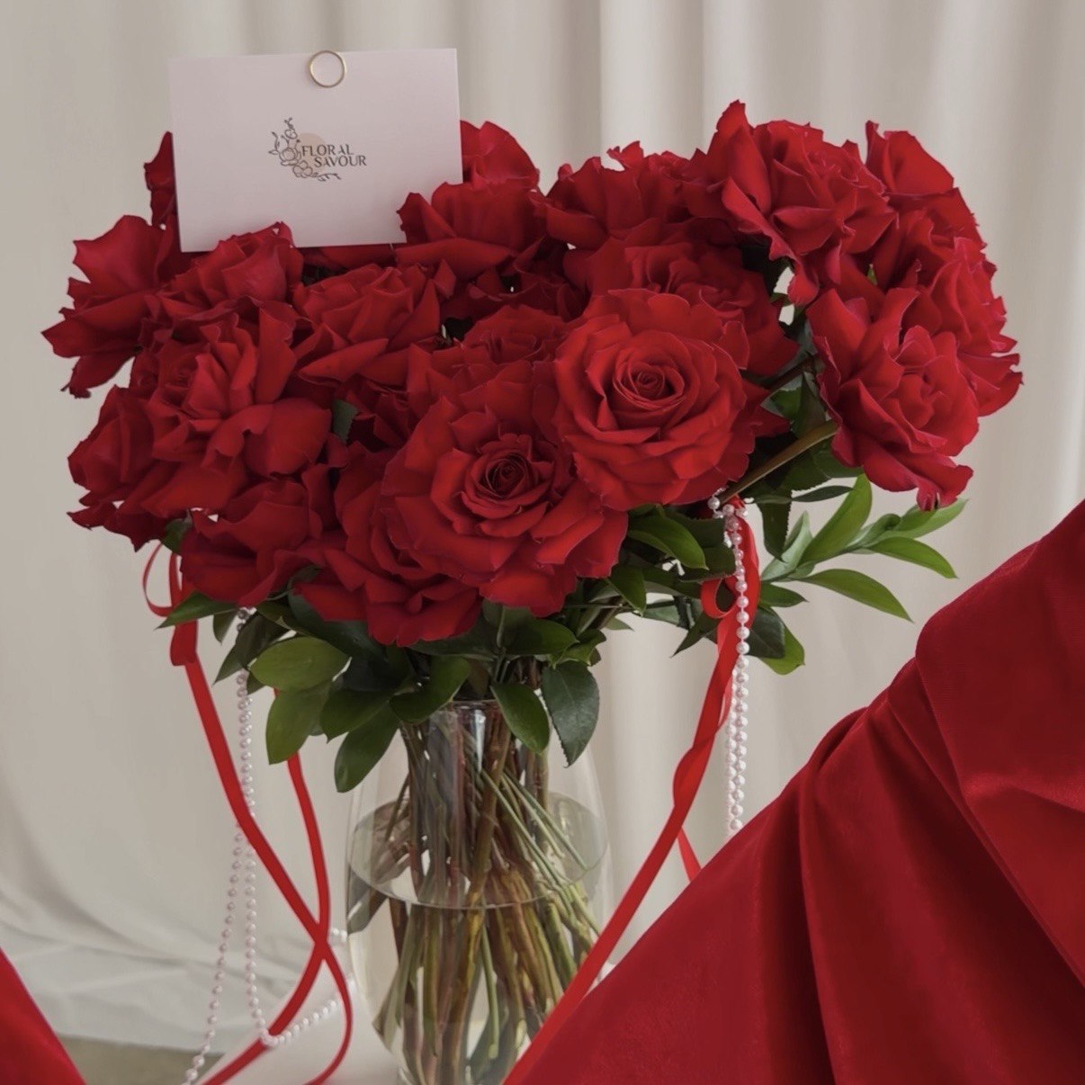2 Dozen French Roses in a Vase
